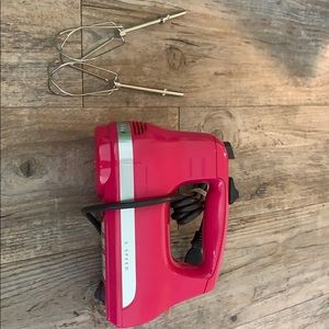 Kitchen aid hand mixer (cranberry)
